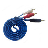 2 Cables Plug 1 Entrada, 2 Salidas De Audio (estereo)