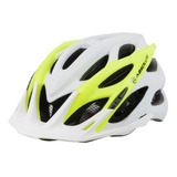 Capacete Ciclismo Bike Absolute Wild Led Pisca Preto Fosco Cor Branco/neon Tamanho G (58 A 61cm)