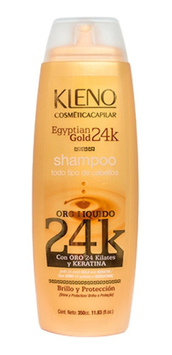 Shampoo Kleno Egyptian Gold Oro Liquido 24k Keratina X 350