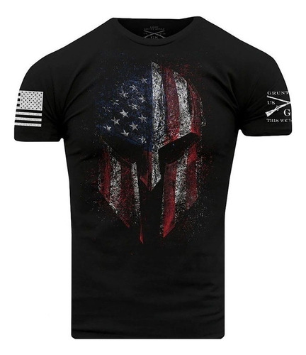 Camiseta Suelta Casual Hombres Impresión 3d Spartan Warrior