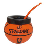 Mate Pelota Basket Spalding + Bombilla - Impresión De Calida