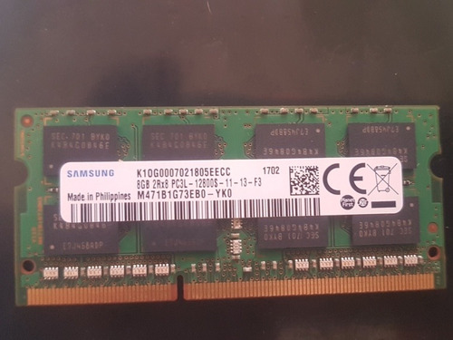 Memoria Ram Ddr3 8gb 2rx8 12800s Samsung M471b1g73eb0-yk0