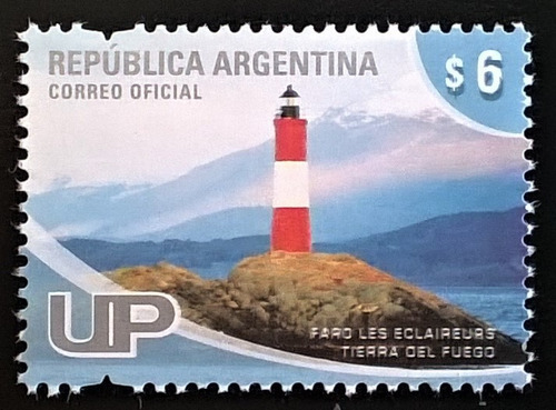 Argentina, Sello Up Gj 3789 Faro Fin Mundo 2010 Mint L13906