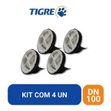 Ralo Anti Espuma Mau Cheiro Banheiro 100mm Tigre Kit C 4un