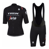 Uniforme Ciclismo Trek Negro 2017 Jersey + Short Bib