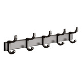 Perchero De Pared Con 5 Ganchos, Resistente, Aluminio Inoxid