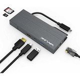 Adaptador Usb C Hub 7 1 Tipo C 4k Hdmi Rj45 Gigabit Eth...