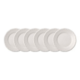 Conjunto De 6 Pratos Rasos 26cm Schmidt Pomerode, Porcelana 