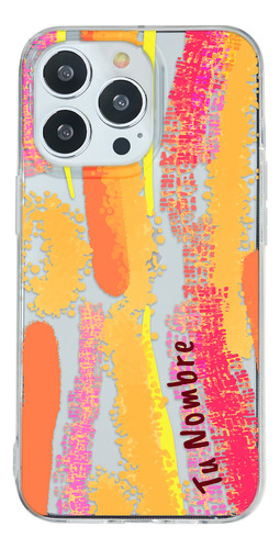 Funda Para iPhone Para Mujer Pintura Manchas Con Tu Nombre