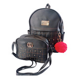 Kit Mochila E Bolsa Pequena Transversal Com Spike