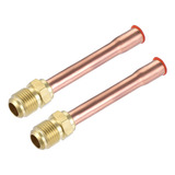 Conector Adaptador Rosca Macho 3/8 Sae Flare Con Tubo Cobre