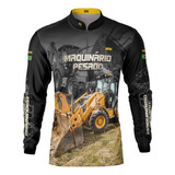 Camisa Agro Brk Maquinário Pesado Pá Carregadeira Com Uv50 +