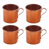 4 Canecas Moscow Mule Pub Rose Inox Lisa Drink Bebidas 300ml