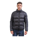 Campera Puffer Cameron Negra, Hombre. Bravo J. Talle S-4xl