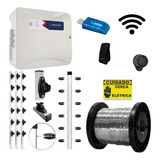 Kit Cerca Elétrica Choque Modulo App Grátis Wifi 150m 0.45