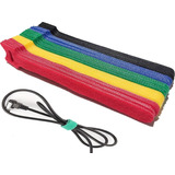 Amarra Para Cables Velcro 5 Colores - 50 Unidades