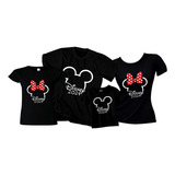 Kit Camiseta Viagem A Disney Camisa Baby Look Infantil 4 Pçs