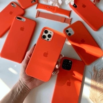 Funda Silicone Case Para iPhone Naranja