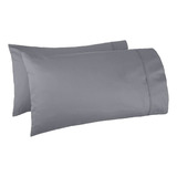 X2 Fundas Para Almohadas De Microfibra 70x50 Color Gris Fundas De Almohadas Gris