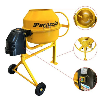 Revolvedora Parazzini Eléctrica 180L 2.5m³\u002Fh Motor 600W Concreto | Meses sin interés