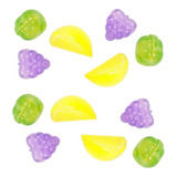 Moldes Figuras Frutas Para Hielos Colores Reusables 12 Pzs