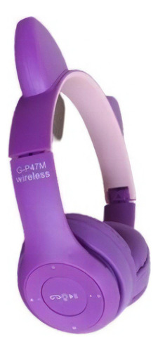 Auriculares Vincha Bluetooth Orejas De Gato G-p47m 