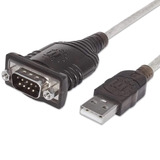 Convertidor Adaptador Serial A Usb Manhattan 45cm Db9 Com Color Negro