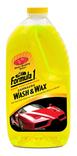 Shampoo Para Auto Con Carnauba Formula 1 64 Oz.