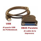 Cable Adaptador De Puerto Usb Macho A Paralelo Hembra+usb $