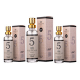 Kit 3 Perfumes Femininos N°5 15ml - Amakha Paris - Promoção