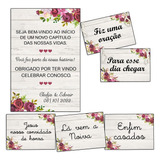 Kit 3 Placas Casamento 1 40x60 Recepção E 2 Cadeiras Noivos