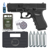 Pistola Arma Pressão Airgun Wingun Glock G11 Co2 6mm