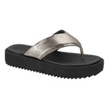 Chinelo Tamanco De Dedo Feminino Moleca Plataforma Anabela