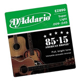 Encordado D'addario Ez890 Guitarra Electroacustica Sep-45