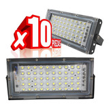 10 Reflectores Led 30w Luminario Encapsulado Exterior