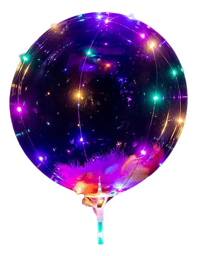 Globo Luminoso Led Cristal Multicolor Alambre Pack X10