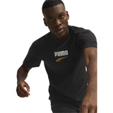 Remera Puma Downtown Logo Sportstyle Hombre Moda Negro