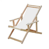 Cadeira Espreguiçadeira Dobrável Piscina Praia - C/b Branco