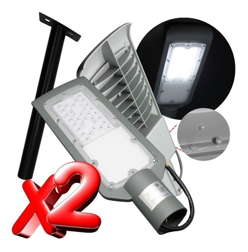 Suburbana Con Fotocelda Led 30w Con Brazo (300w) 3000lm Ip65