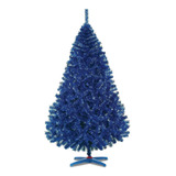 Arbol De Navidad Pino Monarca De Lujo Azul Metalico De 220cm