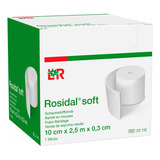 Bandagem Atadura De Espuma Rosidal Soft 10cm X 0,3cm X 2,5m Cor Branco