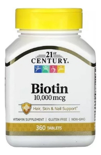 Biotina 10.000 Mcg 360 Comprimidos - 21st Century