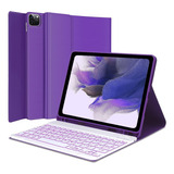 Funda Con Teclado Faryodi / Para Galaxy Tab 10.1 /purple.