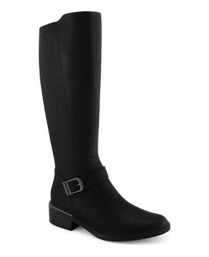 Bota Feminina Comfort Flex Cano Alto -23-69334-preto