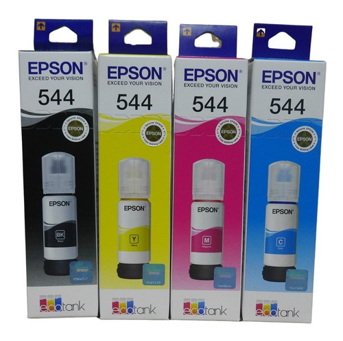 Combo 4 Tintas 544 Originales Para Epson L3250 L3260 L3210