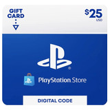 Playstation Store Gift Card Usd 25 - Cuenta Usa Únicamente