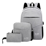 Mochila Escolar Masculina Kit Bolsa Transversal Shoulder Bag