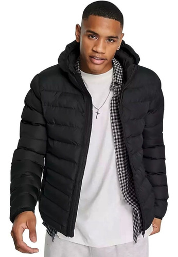 Jaqueta Masculina Plus Size Forrada Com Pelo Bobojaco Puffer