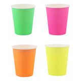 24x Vasos Neon 250ml Fluorescente Fiesta Flúor Neon. Tiktok