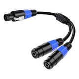 Cable Divisor Speakon Lansensu, 2 Polos, 1 Macho A 2 Hembras